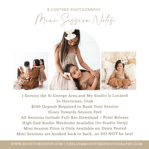 SPRING MINI SESSIONS, MARCH 3RD