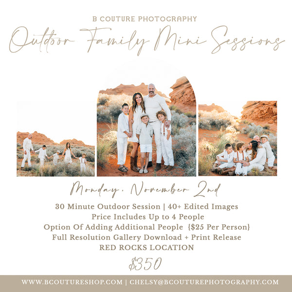 Outdoor Fall Mini Sessions, Monday November 2nd