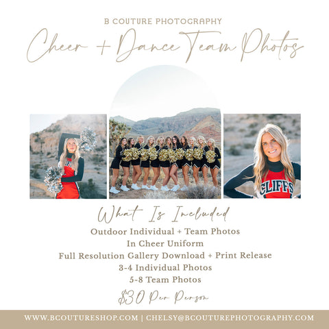 Mini Dance + Cheer Team Photo Session